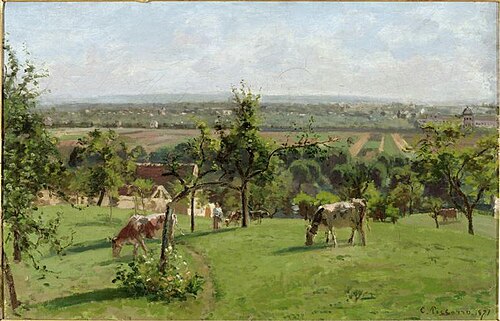 Les Coteaux du Vesinet, 1871, Camille Pissarro