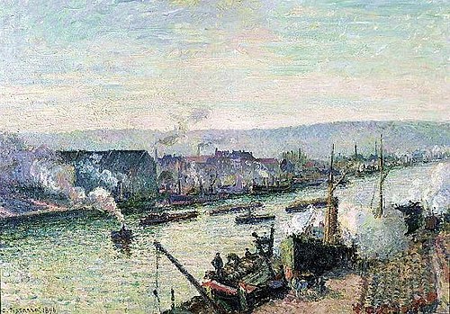 La Seine à Rouen, Saint-Sever, 1896, Camille Pissarro
