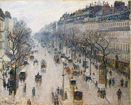 Boulevard Montmartre un matin d'hiver, 1897, Camille Pissarro