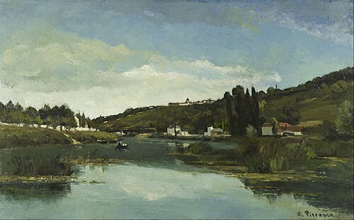 La Marne à Chennevières, 1860, Camille Pissarro