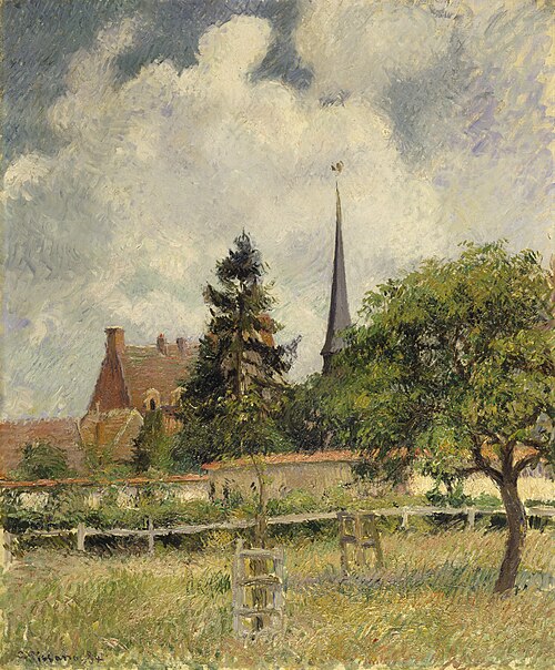 The Church at Eragny, 1884, Camille Pissarro