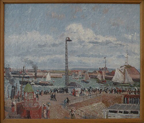 L'anse des pilotes au Havre. Haute mer. Après-midi. Soleil, 1903, Camille Pissarro