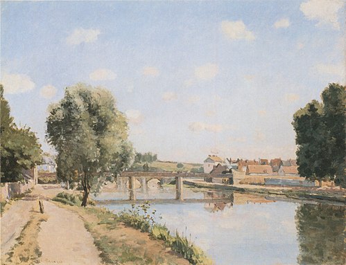 Le Pont du chemin de fer, Pontoise, 1873, Camille Pissarro