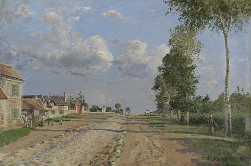 Route de Versailles, Rocquencourt, 1871, Camille Pissarro
