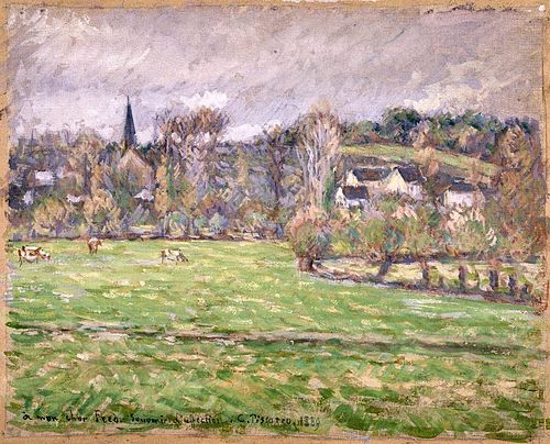 Vue de Bazincourt, 1889, Camille Pissarro