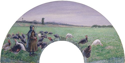 La Dindonnière, 1885, Camille Pissarro