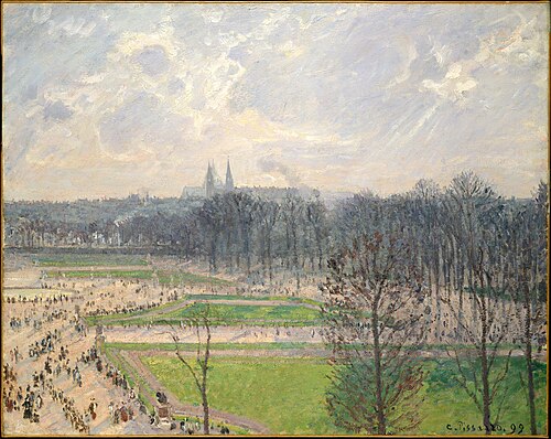 Le Jardin des Tuileries un après-midi d'hiver, 1899, Camille Pissarro