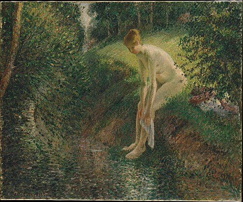 Bather in the Woods, 1895, Camille Pissarro