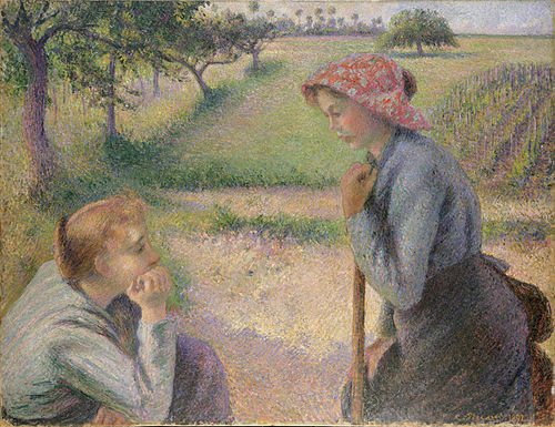 Les jeunes paysannes, 1890, Camille Pissarro