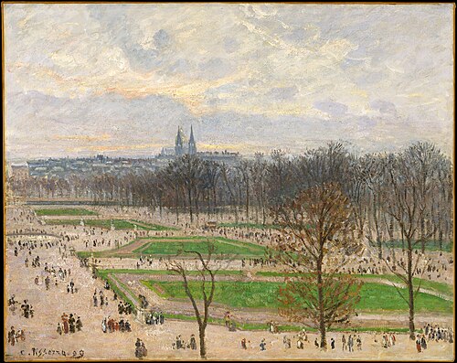 Le Jardin des Tuileries un après-midi d'hiver, 1899, Camille Pissarro