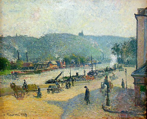 Quais de Rouen, 1883, Camille Pissarro