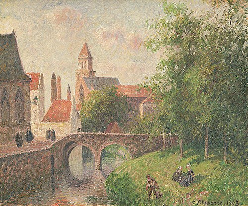 Le Pont de la Clef à Bruges, Belgique, 1894, Camille Pissarro