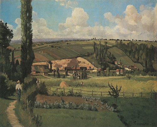 Landscape at Les Pâtis, Pontoise, 1868, Camille Pissarro