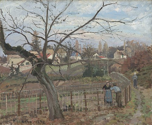 The Fence, 1872, Camille Pissarro