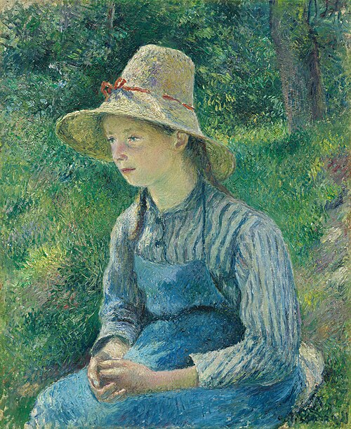 Jeune paysanne au chapeau de paille, 1881, Camille Pissarro