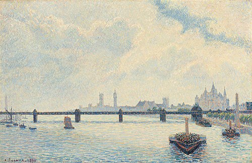 Charing Cross Bridge, London, 1890, Camille Pissarro