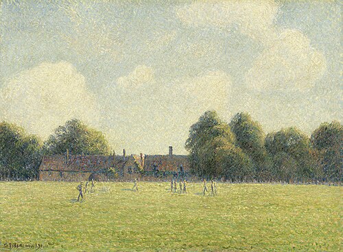 Hampton Court Green, 1891, Camille Pissarro