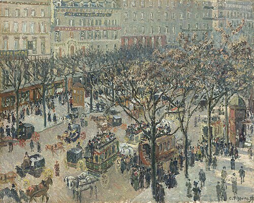Boulevard des Italiens, Morning, Sunlight, 1897, Camille Pissarro