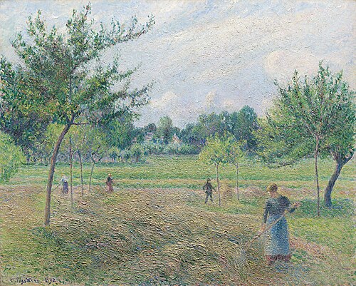 Haymaking at Éragny, 1892, Camille Pissarro
