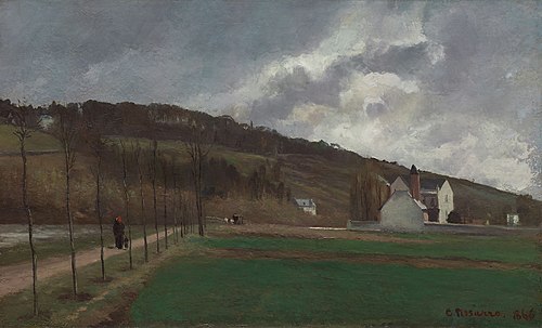 Bords de la Marne en hiver, 1866, Camille Pissarro