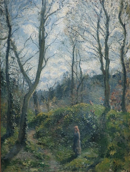 Woodland scene. Spring, 1878, Camille Pissarro