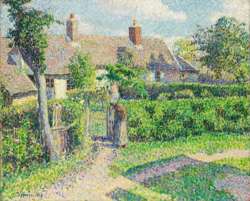 Peasants' houses, Eragny, 1887, Camille Pissarro