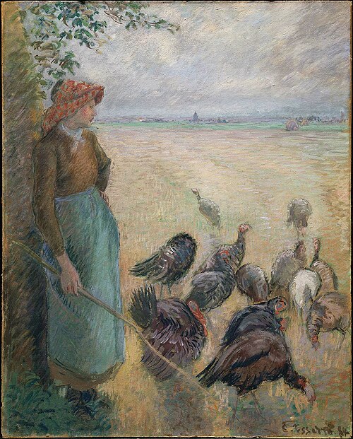 Turkey Girl, 1884, Camille Pissarro