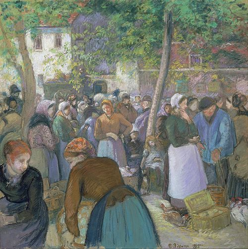 Poultry Market at Gisors, 1885, Camille Pissarro