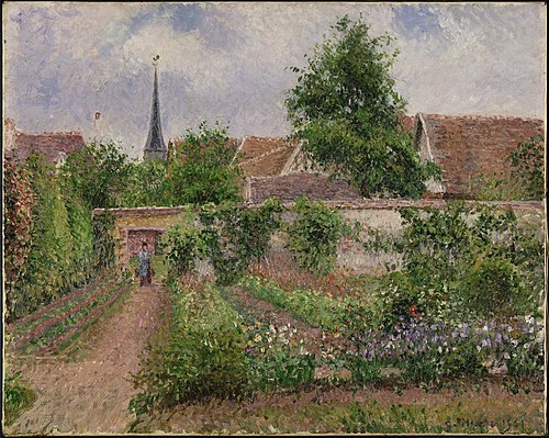 Vegetable Garden, Overcast Morning, Eragny, 1901, Camille Pissarro