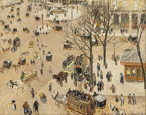 La Place du Théâtre Français, 1898, Camille Pissarro