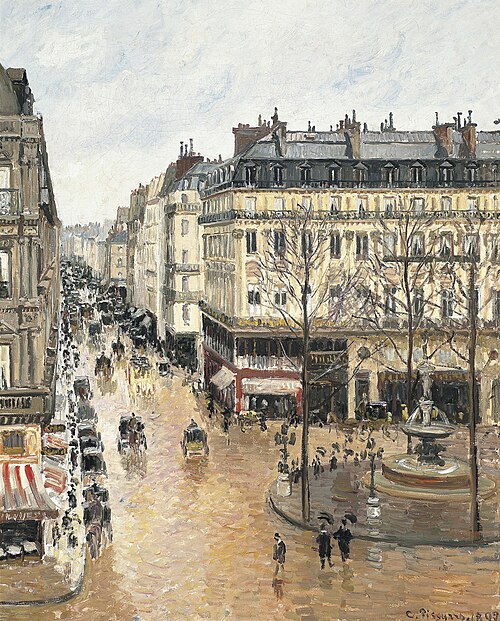 Rue Saint-Honoré, Après-midi, Effet de Pluie, 1897, Camille Pissarro