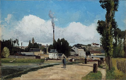 Bords de l'Oise à Pontoise, 1867, Camille Pissarro