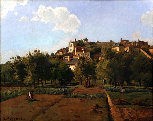 Le jardin de Maubuisson, Pontoise, 1867, Camille Pissarro