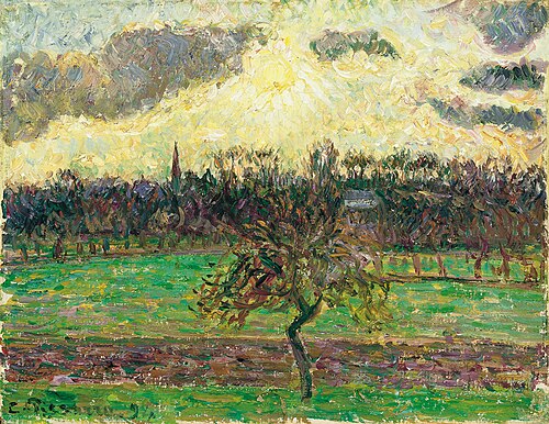 Les prairies à Éragny, pomme, 1894, Camille Pissarro