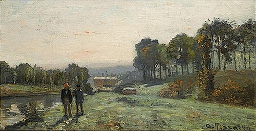 La Machine de Marly à Bougival, 1869, Camille Pissarro