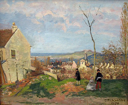 Louveciennes with Mont Valérien in the Background, 1870, Camille Pissarro