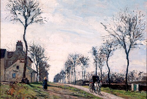 La route de Marly, 1870, Camille Pissarro
