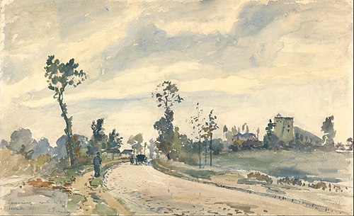 Louveciennes, Route de Saint-Germain, 1871, Camille Pissarro