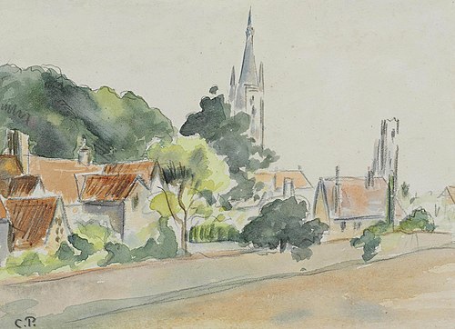 All Saints' Church, Beulah Hill, 1871, Camille Pissarro