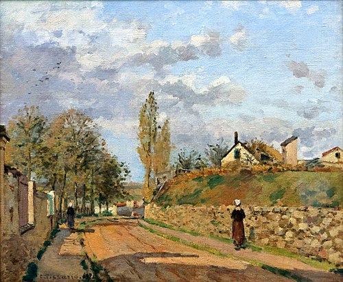 Rue de Beaujour, Pontoise, 1872, Camille Pissarro