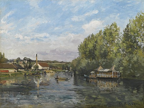 La Seine à Port-Marly, 1872, Camille Pissarro