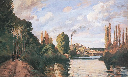 Bords de l´eau à Pontoise, 1872, Camille Pissarro