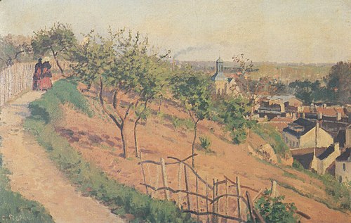 Ruelle des Poulies à Pontoise, 1872, Camille Pissarro