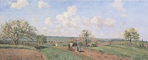 Spring, 1872, Camille Pissarro