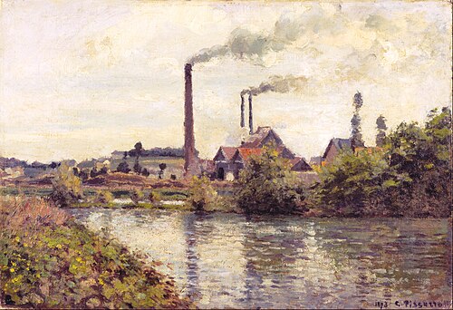 L'usine à Pontoise, 1873, Camille Pissarro