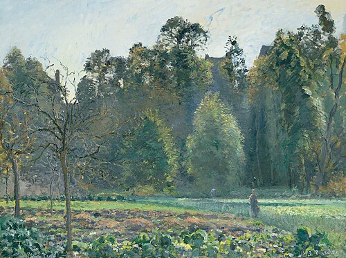 Cabbage Field, Pontoise, 1873, Camille Pissarro