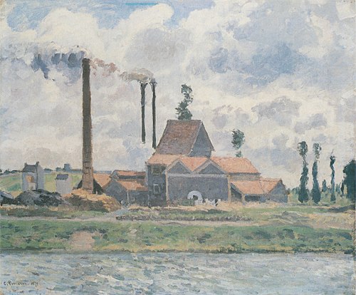 Usine à Saint-Ouen-l’Aumône, 1873, Camille Pissarro