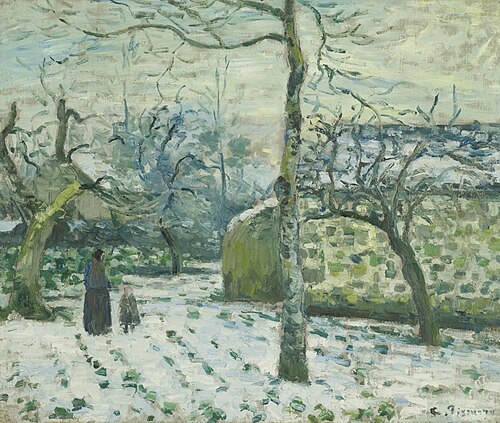 Effet de neige à Montfoucault, 1874, Camille Pissarro