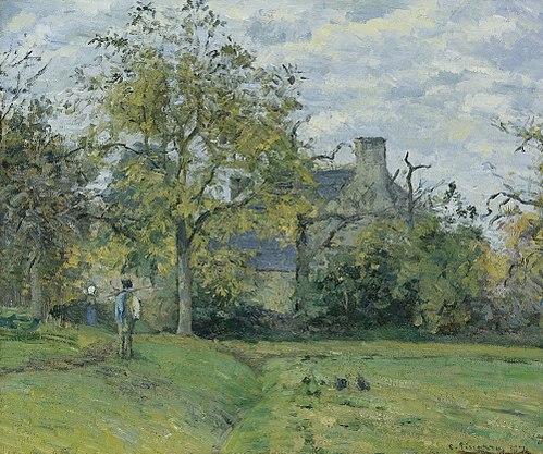 La maison de piette à Montfoucault, 1874, Camille Pissarro