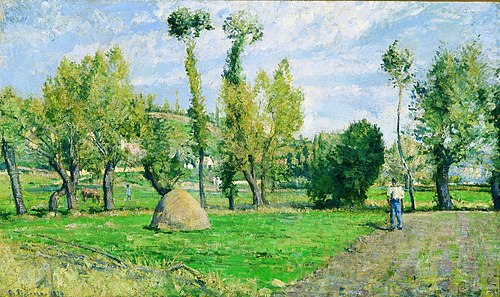 Prairies du Valhermeil près de Pontoise, 1874, Camille Pissarro